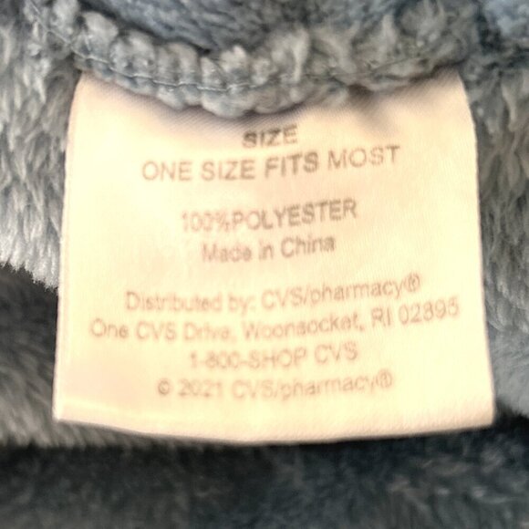 Blue Plush Wrap Bathrobe OSFM Spa Soft Travel Gift Cozy Gift Loungewear Bath - Picture 6 of 8